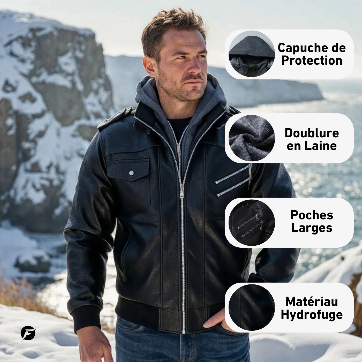 Veste en Cuir Select | Élégante & Chaude